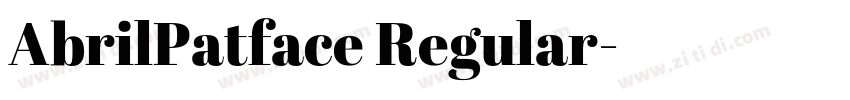 AbrilPatface Regular字体转换 AbrilPatface Regular字体转换